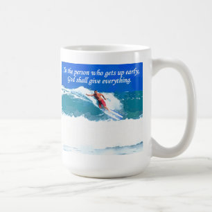 Mug À la personne qui se lève tôt, Dieu donnera l'ev