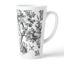 Mug à latte avec impression de toile noire