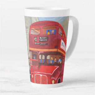 Mug à latte de bus de Londres 