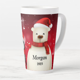 Mug à latte PENGOUIN & OURS JOYEUX NOËL festif 