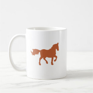 Mug à l'emblème du cheval en bronze du zodiaque