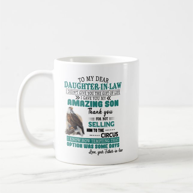 Mug À ma chère fille en chemise de droit (Gauche)