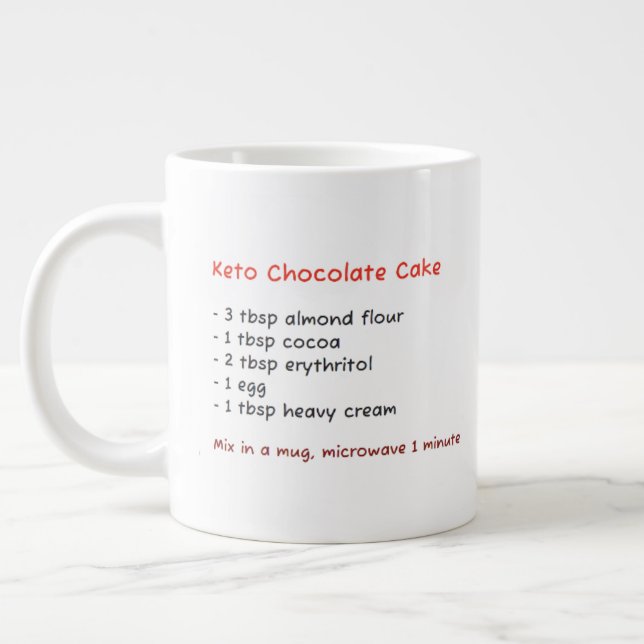 Mug à micro-ondes (Recette de gâteau au chocolat K (Gauche)