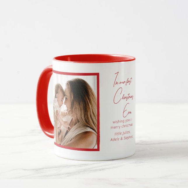 Mug À Mon Époque Notre Premier Noël Saison de Noël Cad (Devant gauche)