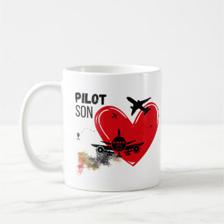Mug "À Mon Fils - Voler Haut, Dream Big Pilot Mug"