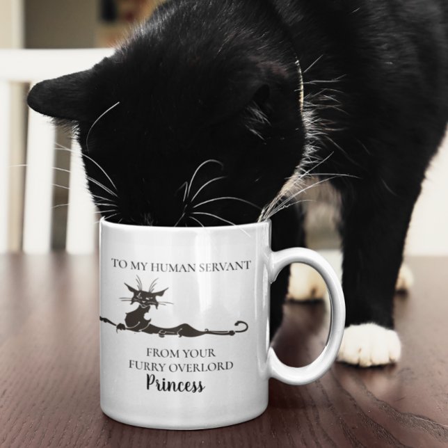 Mug À mon serviteur humain Funny cadeau de chat person (Créateur téléchargé)
