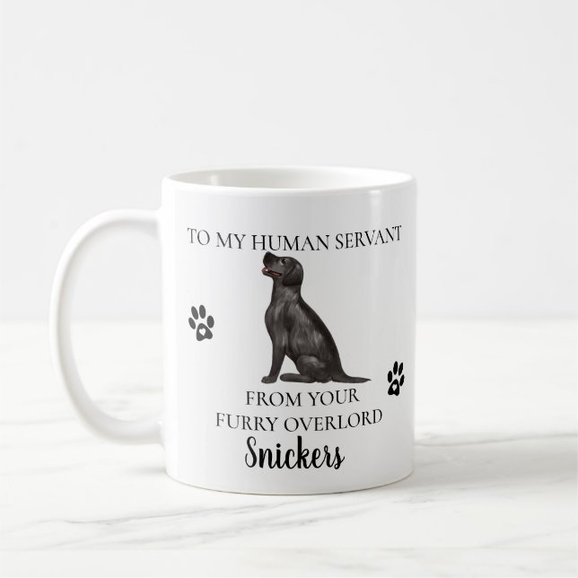 Mug À mon serviteur humain Funny Chien cadeau Labrador (Gauche)