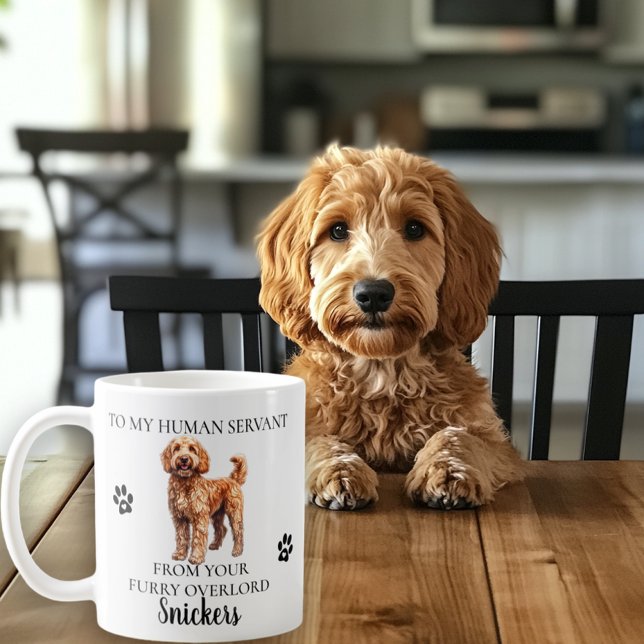 Mug À mon serviteur humain Funny Dog Goldendoodle chie (Créateur téléchargé)