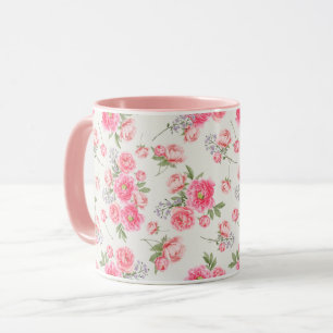 Mug à motifs floraux féminins