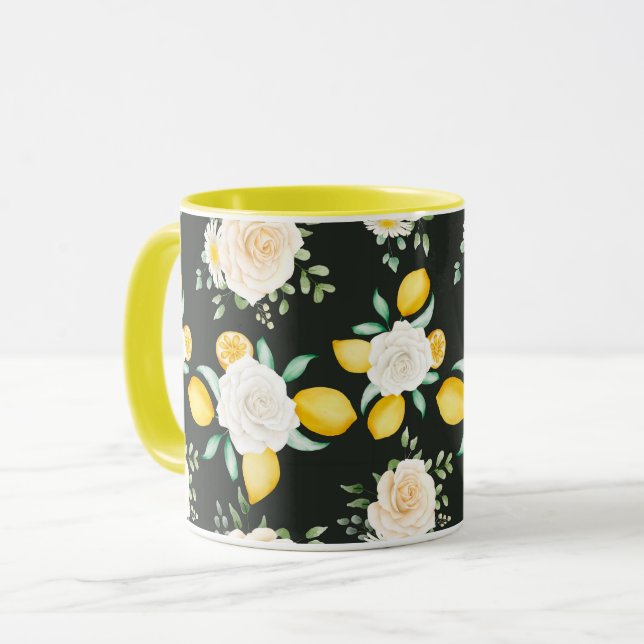 Mug à motifs floraux féminins (Devant gauche)