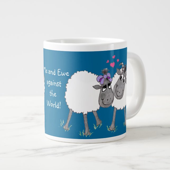 Mug à mouton sot romantique pour personnaliser (Devant droit)