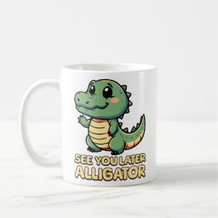 Mug À Plus Tard Alligator ! Jeu de reptile mignon