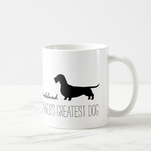 Mug À poils durs Dachshund La plus grande coutume de c (Droite)