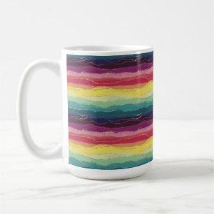 Mug à rayures arc-en-ciel