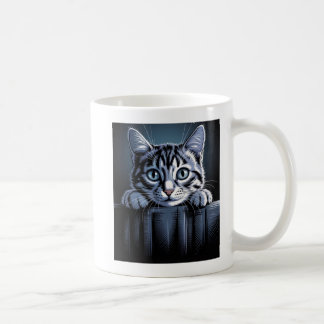 Mug A Striking Cat Illustration – Bold Artistic Feline