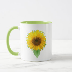 Mug à texte de joie et tournesol magnifique