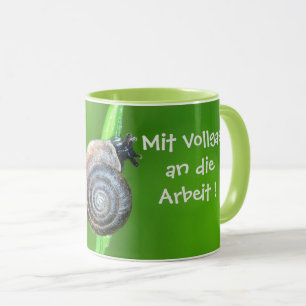 Mug À toute vitesse au travail avec un escargot