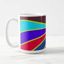 Mug, A vibrant colourful rainbow stripes pattern 