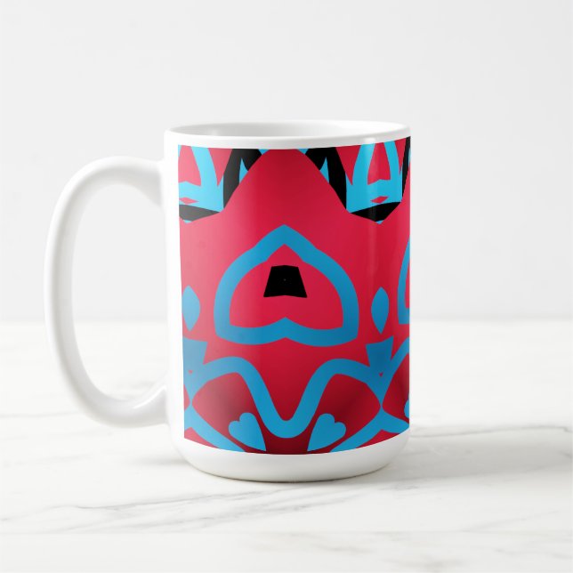 Mug, A vibrant multicolor seamless pattern design Coffee Mug (Left)