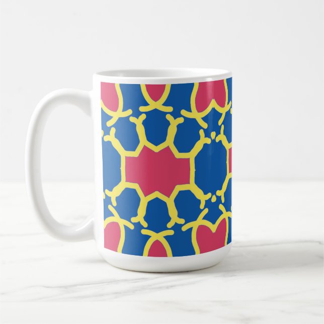 Mug, A vibrant multicolor seamless pattern design Coffee Mug (Left)