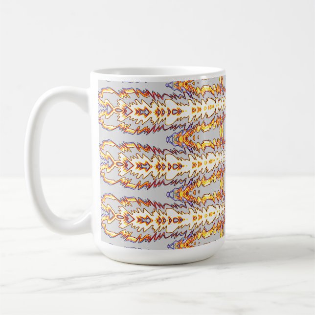 Mug, A vibrant multicolor seamless pattern design Coffee Mug (Left)