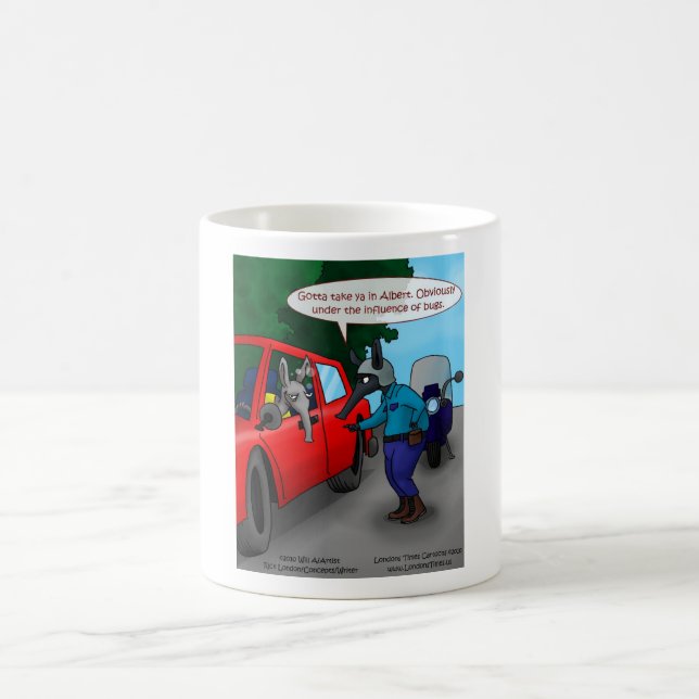 Mug Aardvark Conduit Tout En Achetant Drôle Tee - shir (Centre)