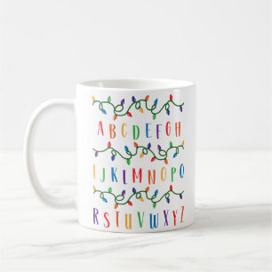 Mug ABC Alphabet Mur lumières de Noël