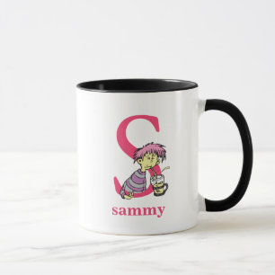 Mug ABC du Dr Seuss : Lettre S - rose  Ajouter votre n