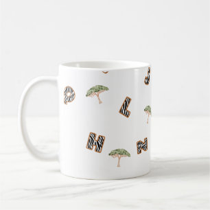 Mug ABC Zebra Safari Arbre Dégradé Retour à l'école