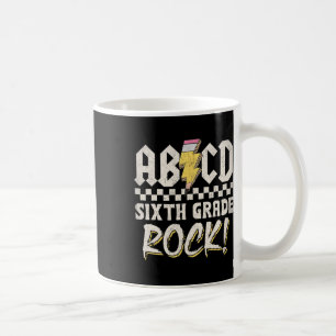 Mug Abcd Sixième Année Rock Retour À L'école Premier J