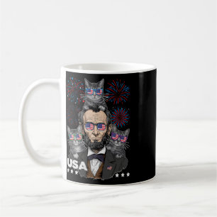 Mug Abe Lincoln amateur de chats drôle 4 juillet indép