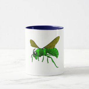 Mug Abeille de guêpe verte et citron vert
