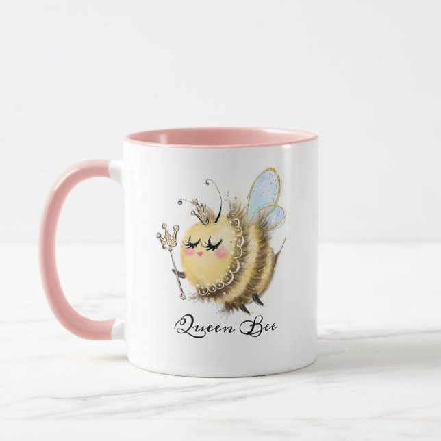 Mug Abeille géante avec couronne et baguette (Gauche)
