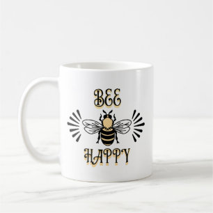 Mug Abeille Heureuse   Couleurs Vintage Abeille à Miel