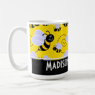 Mug Abeille jaune et noire mignonne