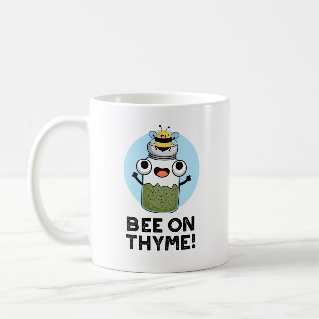 Mug Abeille Sur Thyme Funny Herb Insect Pun (Gauche)