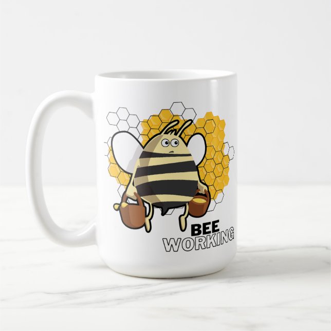 Mug abeille travaillant (Gauche)
