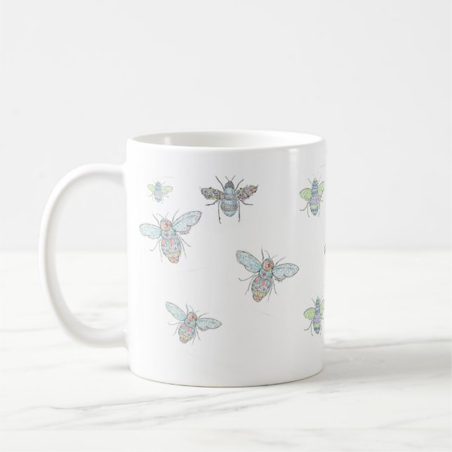 Mug Abeilles à bosses aléatoires (Gauche)