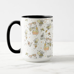 Mug Abeilles De Miel, Fée & Bébé En Motif Sans Faille