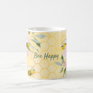 Mug Abeilles Heureuses abeilles jaune miel été