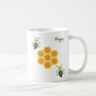Mug Abeilles heureuses et nid d'abeille