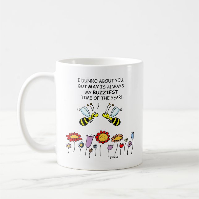 Mug Abeilles mignonnes et mai Fleurs Gardener Maman 2  (Gauche)