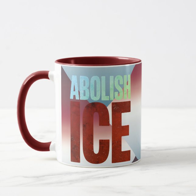 Mug Abolish ICE Minimalist Protest Typography Design (Gauche)