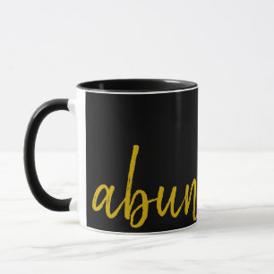 Mug Abondance élégante Libellé Gold Minimal Spiritu