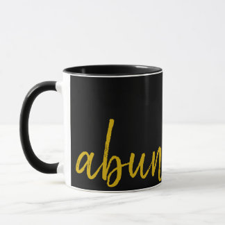 Mug Abondance élégante Libellé Gold Minimal Spirituel