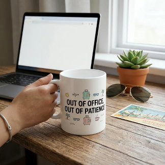 Mug Absent et Impatient Drôle de Vacances Travail