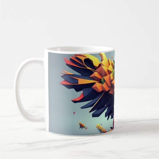 Mug abstract art Aigle (Left)