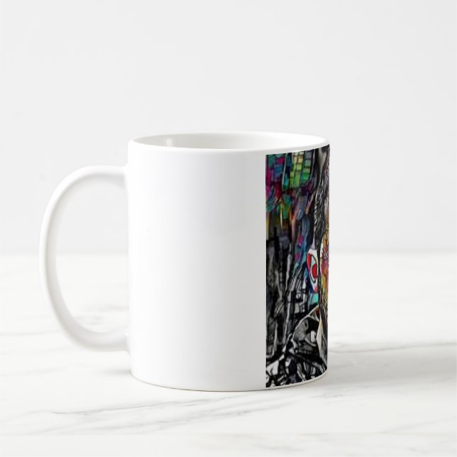 Mug abstract art Zelensky (Left)