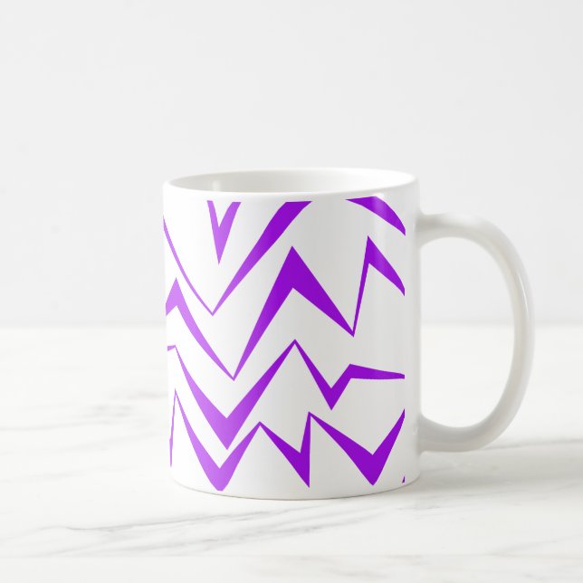 Mug Abstract, bold, vibrant geometric zigzag pattern (Droite)