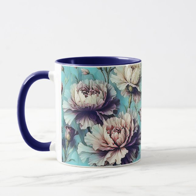 Mug Abstract carnations pattern design 1 (Gauche)